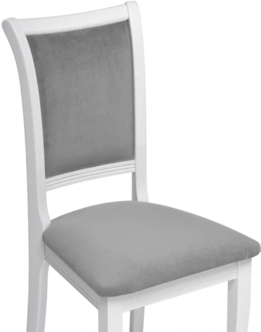 Деревянный стул Woodville Корнелл серый велюр / белый 515974