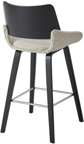 Стул полубарный ESF JY3174X-1109-4 бежевый #OTE TOPIC103/черный/Ткань,Шпон,Дерево