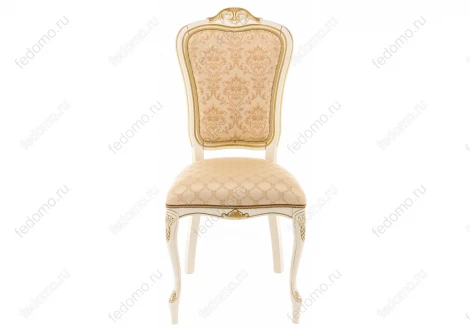 Стул Woodville Руджеро патина золото / бежевый комби 318603