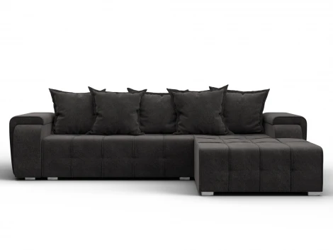 Диван угловой Лига-121 правый угол (ДСП,Брус,Велюр/Темно-коричневый) Лига Диванов 137352