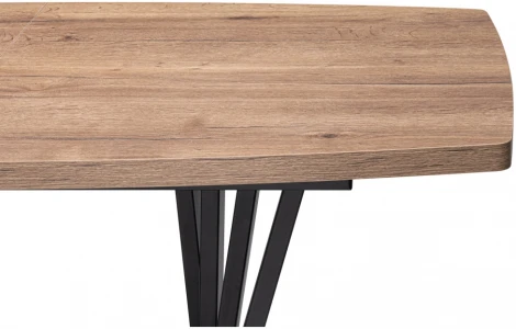 Стол на тумбе Woodville Эудес дуб галифакс табак / черный 551078