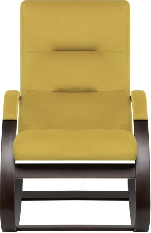 Кресло-качалка Leset Милано (Фанера,Березовый шпон,Металл,Велюр/Желтый) арт.2500000065514