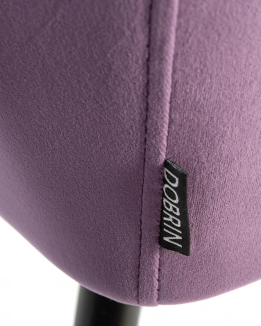 Стул обеденный ROBERT (черные матовые ножки, велюр V108-45 Темно-фиолетовый)