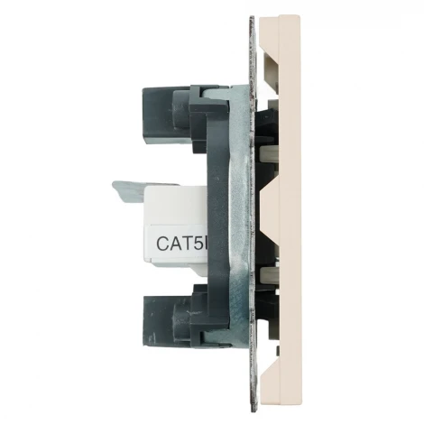 Розетка Ethernet RJ-45 двойная (кашемир, soft touch) Stekker Эмили 49900
