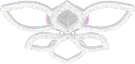 Потолочная люстра светодиодная Escada Aquarius 10289/6LED BL 100Вт, с ПДУ, металл/акрил, белый/прозрачный (220V)