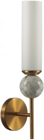 Бра Odeon Light Lolla 4359/1W под латунь/металл/стекло/белый мрамор IP20 E14 1*E14 40W 220V (шар)
