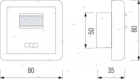 Датчик движения инфракрасный встраиваемый Horoz Golf, белый, 500W, IP20