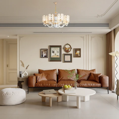 Подвесная люстра Arte Milano Florentia-3097 303097/8 Wh/Gd (220V, на цепи)