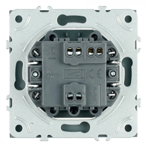 Переключатель одноклавишный (антрацит, soft touch) Stekker Эмили 49919