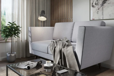 Диван Arsko Гуннар серая рогожка