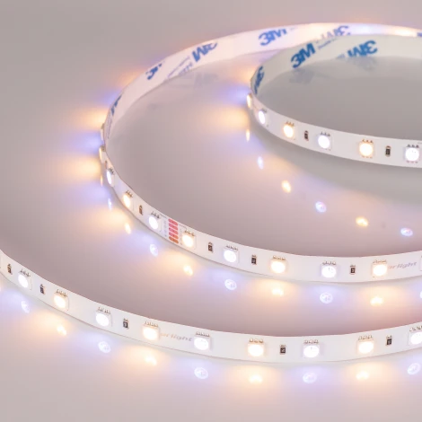 Светодиодная лента RT-B60-10mm 24V RGBW-Warm (14.4 W/m, IP20, 5060, 5m) (Arlight, Открытый) 018327(2)