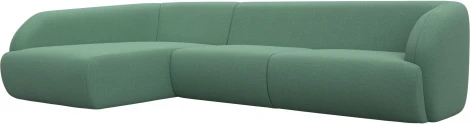 Диван угловой Лига-041 левый угол (Зеленый/Рогожка) Лига Диванов арт.124715L