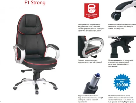 Кресло руководителя Хорошие кресла F1 2178H black