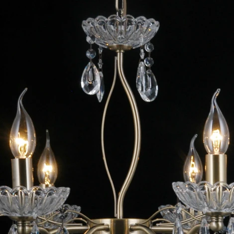 Подвесная люстра ILLUMICO IL0265-8PSQ-39 AB (220V, на цепи, подсвечник, свеча)