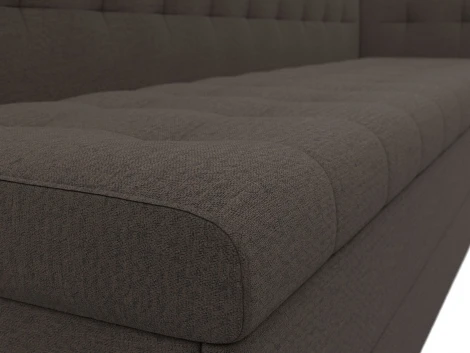 Диван кухонный Бриз с углом справа (Коричневый/Рогожка) Лига Диванов арт.122435