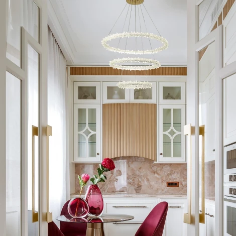 Подвесной светильник светодиодный хрустальный с регулировкой цветовой температуры Modelux MODESTYLE MS.1140.800.600.400 BS