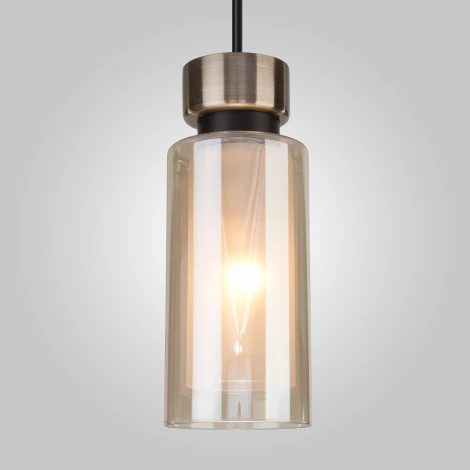 Подвесной светильник Eurosvet Amado 50115/1 черный (220V, на проводе, круглые)