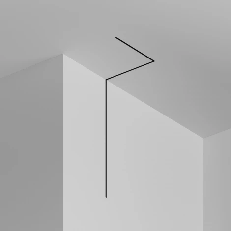 Шинопровод под гипсокартон 2м Radity встраиваемый черный (магнитный) Maytoni Technical TRA084MP-12B