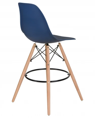 Стул барный DSW BAR (ножки светлый бук, цвет тёмно-синий (BE-12))