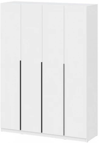 Шкаф Woodville Даиго четырехстворчатый белый текстурный арт.593701