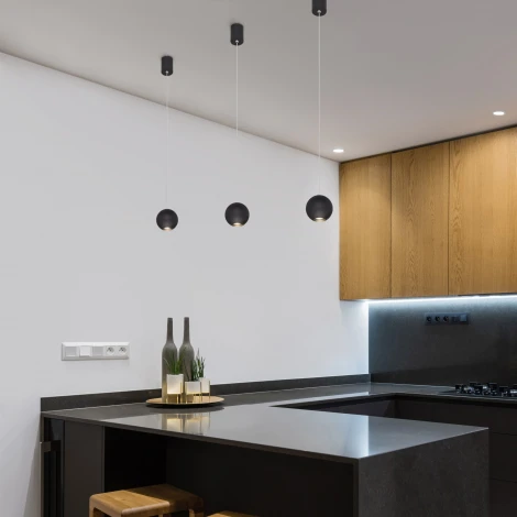 Подвесной светильник Elektrostandard Giro 50215/1 LED черный (220V, на проводе, шар)