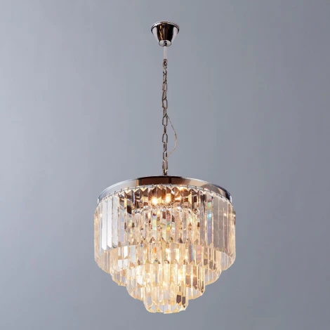 Подвесная люстра Divinare Nova 3001/02 LM-9 (220V, хрусталь, на цепи)