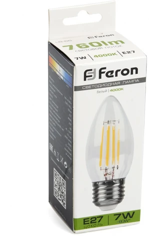 Лампа светодиодная Feron 38271 LB-66 Свеча E27 7W 4000K