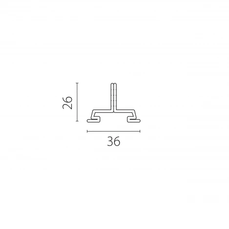 Скоба крепежная тип E к треку 5040xx-(F)/(R) Lightstar Quattro 504196-01