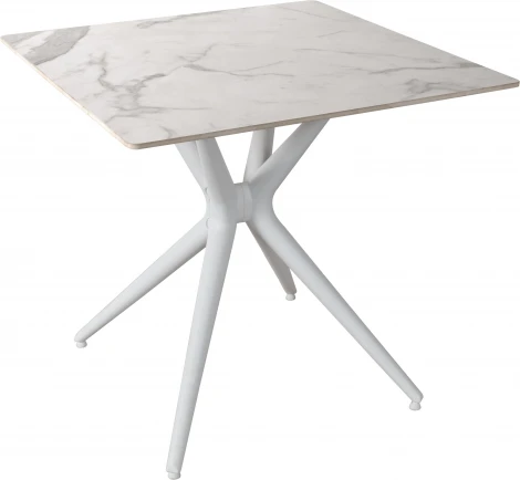 Стол обеденный JET CERAMIC квадратный 80*80 (Термопластичный полимер, Белый)