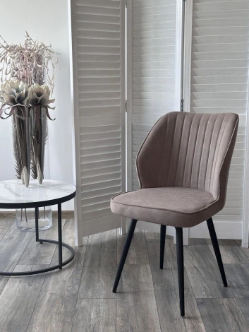 Стул РОССО 360 град. поворот. цвет B5 Капучино, велюр / черный каркас M-City 64756