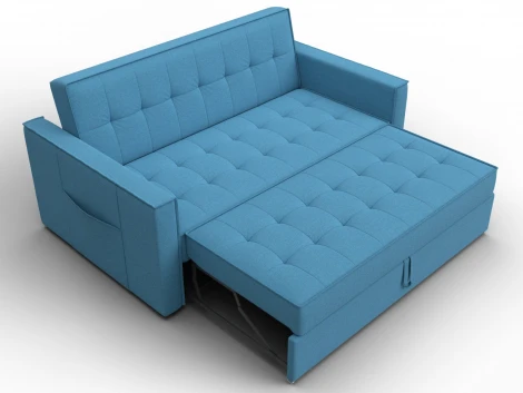 Диван прямой Лига-104 (140) (ЛДСП,Брус,Фанера,Рогожка/Голубой) Лига Диванов 134861