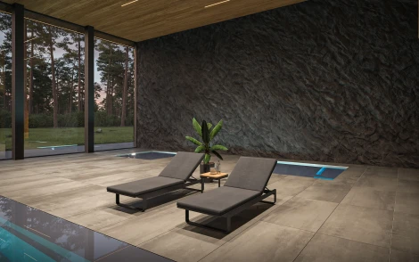 Шезлонг Gardenini Premium Villino (Алюминий,Ткань/Темно-серый) арт.SPVLN.010800.N2