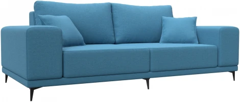 Диван прямой Льюес (Голубой/Рогожка) Лига Диванов арт.123337