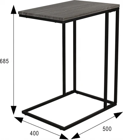 Стол придиванный BeautyStyle 30 дуб шоле графит/черный Mebelik арт.009090