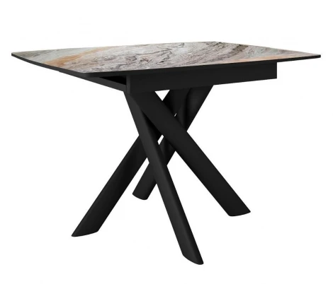 Стол DikLine DKB110, Керамика Venetian Brown Light глянец, опоры черные 00-00081184