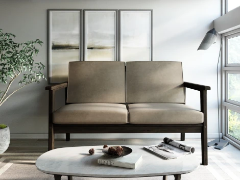 Диван Arsko прямой Лориан М венге велюр бежевый