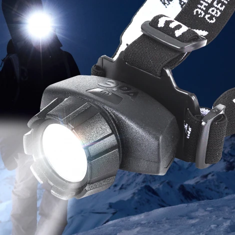 Налобный фонарь светодиодный на батарейках ЭРА GB-603 GB-603