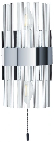 Бра Arte Lamp Montreal A1034AP-2CC (220V, хрусталь, выключатель)