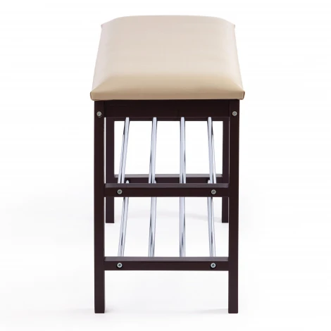 Обувница SR-0628 бежевый (дерево/металл/экокожа)