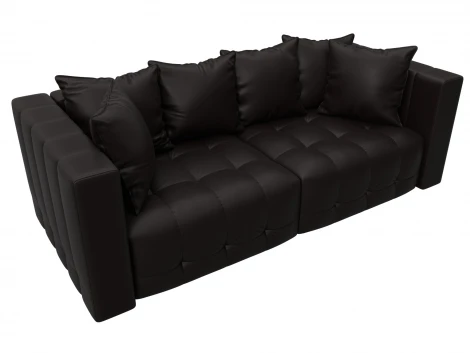 Диван прямой Лига-052 НПБ (ЛДСП,Брус,Фанера/Пластик/Экокожа/Коричневый) Лига Диванов 129903