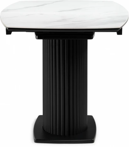 Керамический стол Notta Фестер 140(180)х80 белый мрамор snow white / черный арт.614245