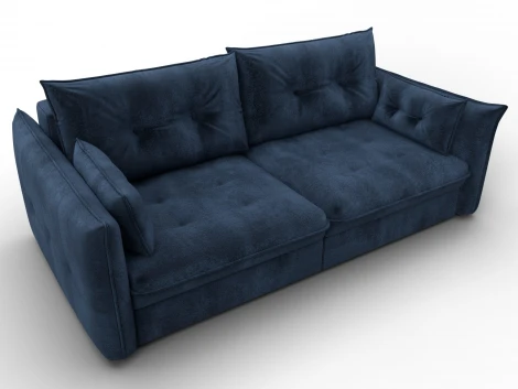 Диван прямой Лига-100 НПБ (ДСП,Фанера/Пластик/Велюр/Синий) Лига Диванов 133655