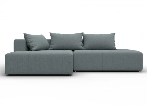 Диван угловой Лига-103 НПБ угол левый (ДСП,Брус,Фанера,Рогожка/Серый) Лига Диванов 134811L