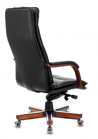 Кресло руководителя Бюрократ T-9927WALNUT черный кожа крестовина металл/дерево
