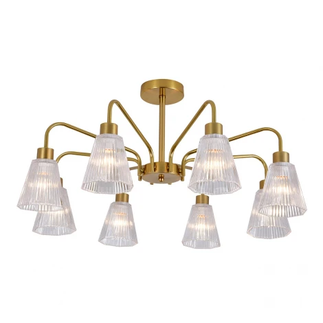 Потолочная люстра на штанге Escada Berzelia ES0000029 150001/8R E14*40W Copper