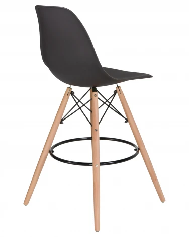 Стул барный DSW BAR (ножки светлый бук, цвет тёмно-серый (GR-04))