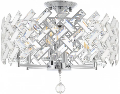 Потолочная люстра хрустальная на штанге Arte Milano Sorrento-7019 377019/6/50/470 CR (220V)