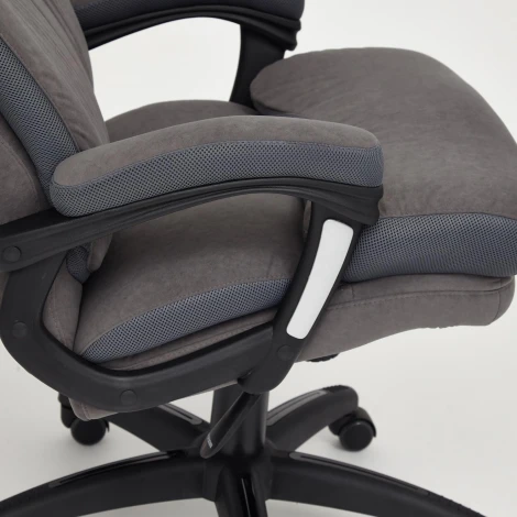 Кресло DUKE (Флок,Ткань /Серый)