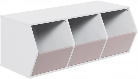 Ящик для игрушек Campi ОГОГО 724405 (белый, розовый)