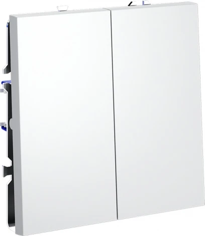 Выключатель двухклавишный (белый матовый) Voltum S70 VLS020102